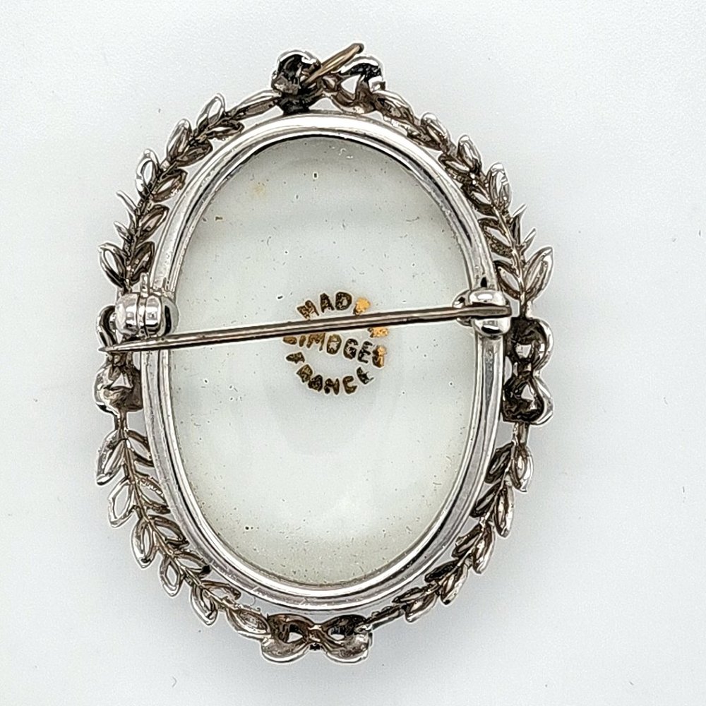 Hand Painted Cameo by Whiting and Davis CO - Picture 2 of 2